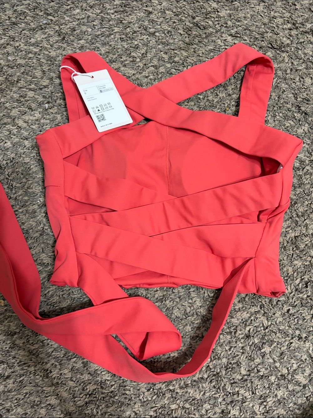 HALARA Coral Cross-Strap Tank Top - Picture 3 of 4